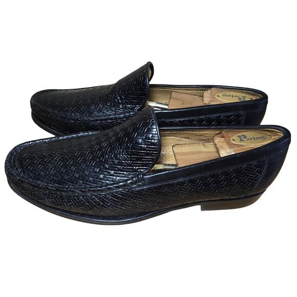 Allen Edmonds Positano Venetian Style Loafers Black  10.5 B Made in Italy Vibram - Picture 3 of 9